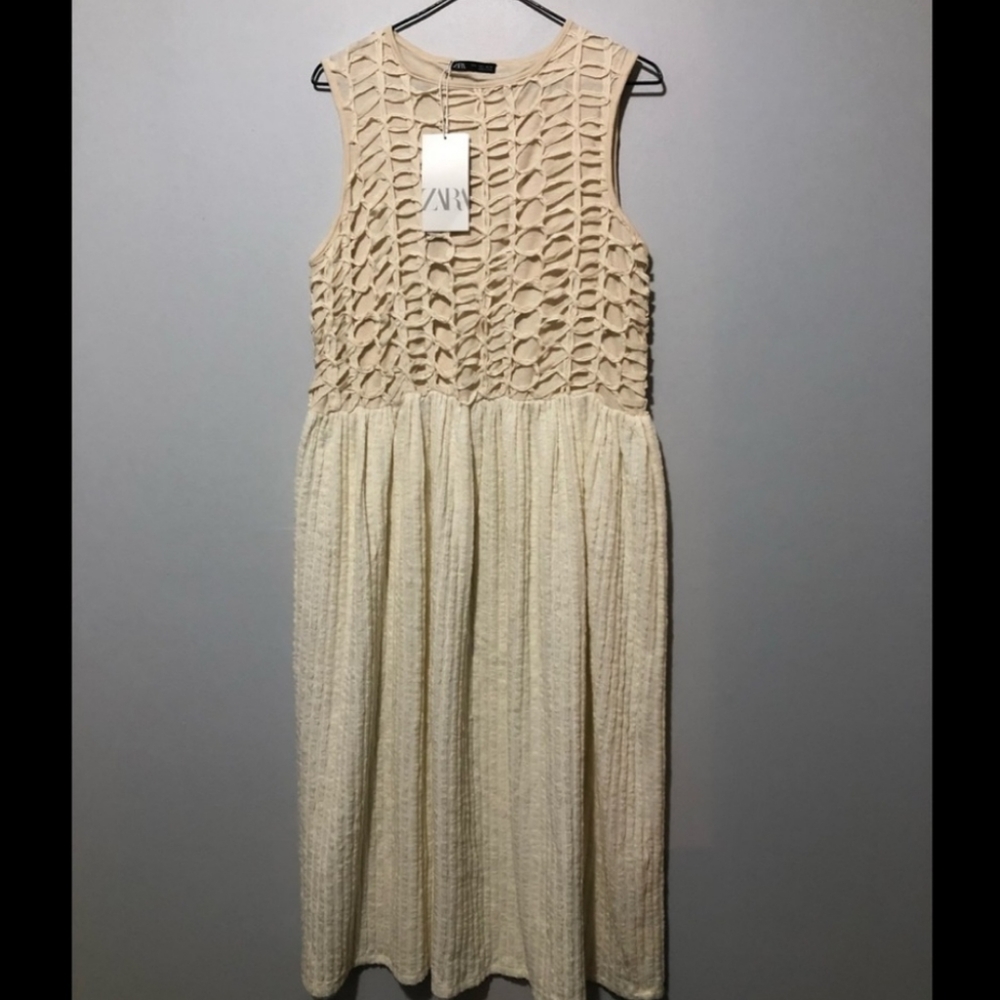 Cream knitted dress brand new